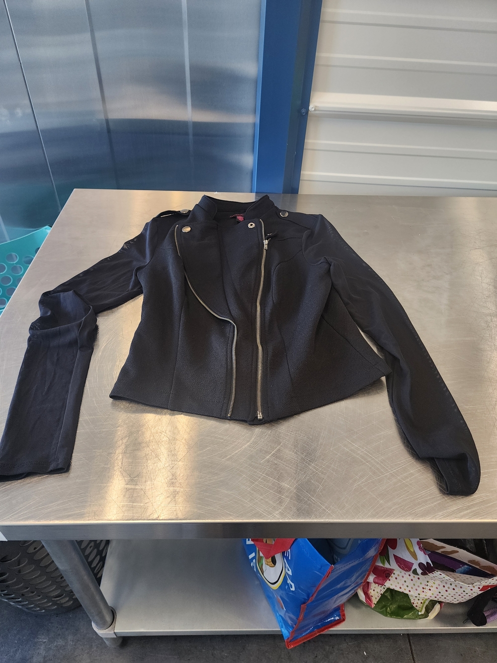 Material Girl Black Bomber Jacket